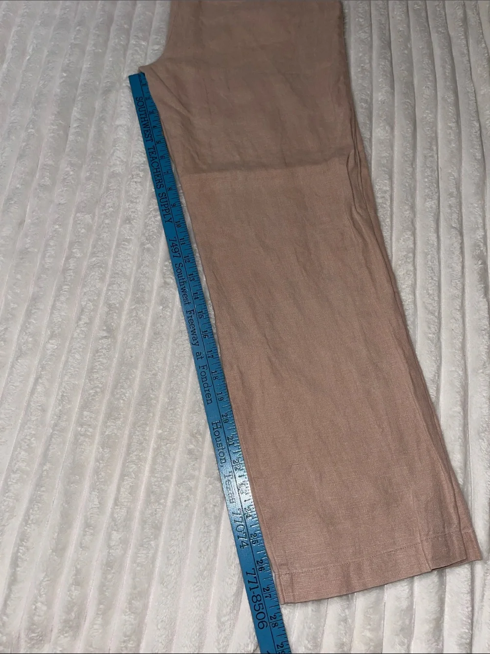 Reformation Light Taupe Linen Trousers | Size 4